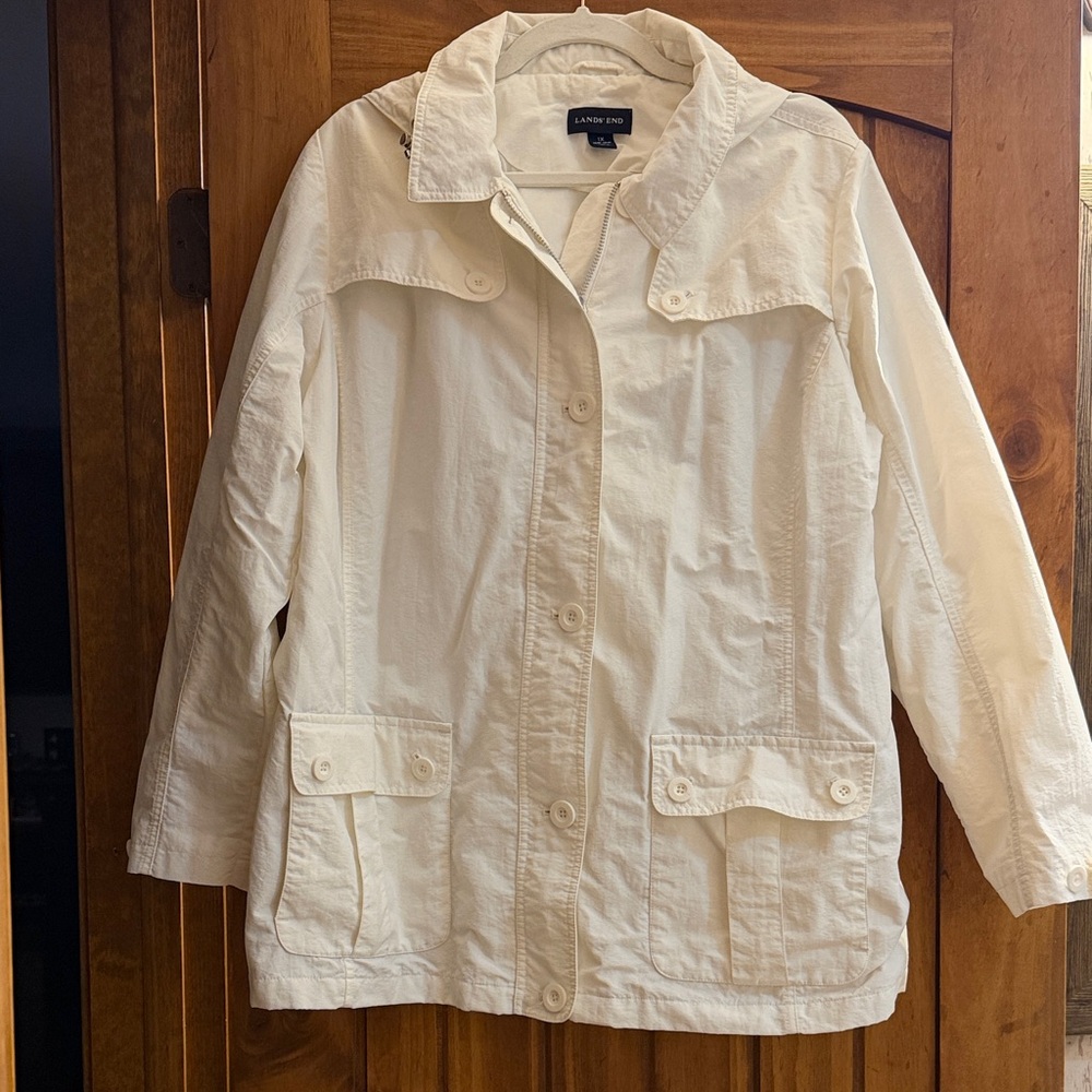 Lands' End Cream Utility Jacket for Women